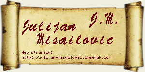 Julijan Misailović vizit kartica